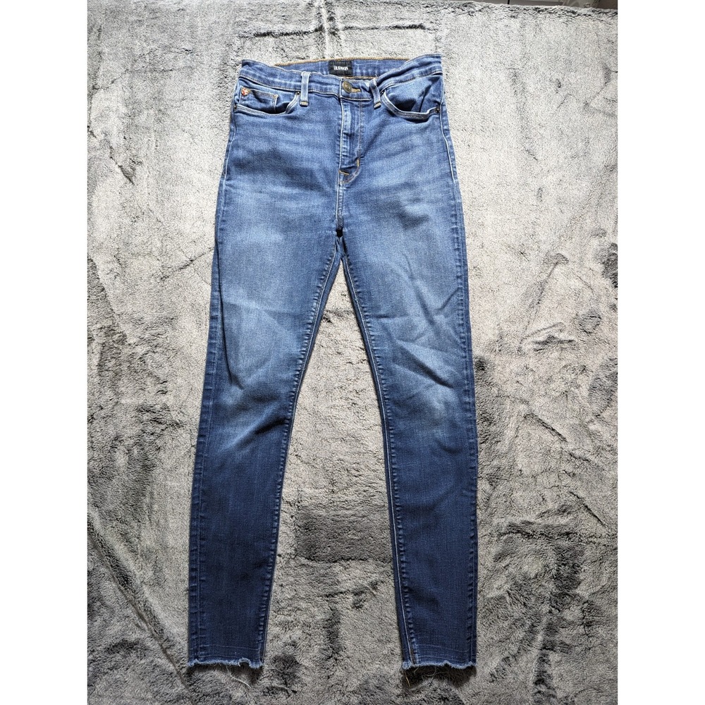 Hudson Blair Super Skinny Jeans Women's Size 29 Medium Wash Raw Hem